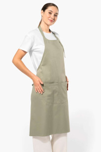 APRON WITH POCKET IN ORGANIC COTTON