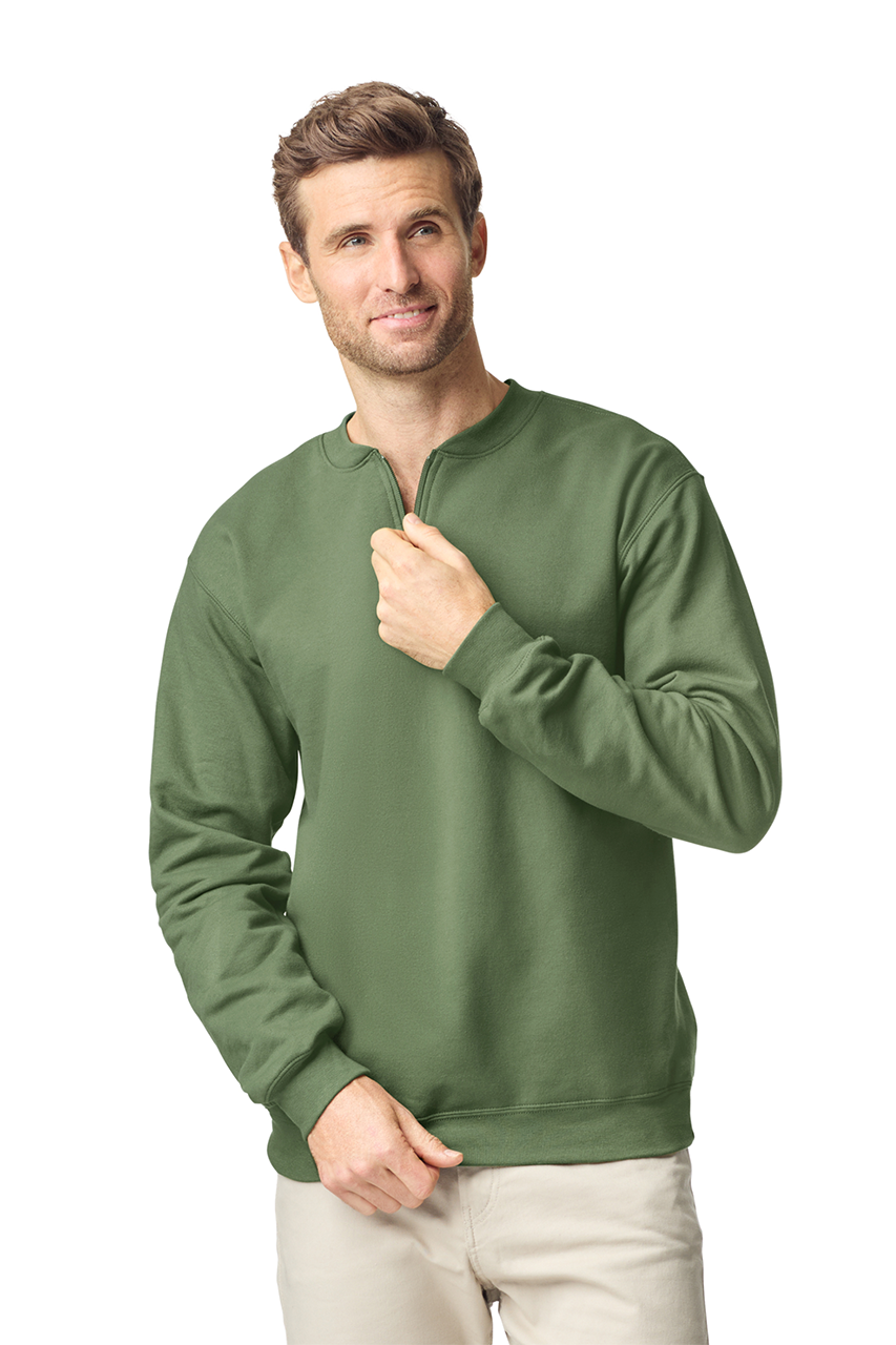SOFTSTYLE™ MIDWEIGHT ADULT FLEECE 1/4 ZIP SWEATSHIRT