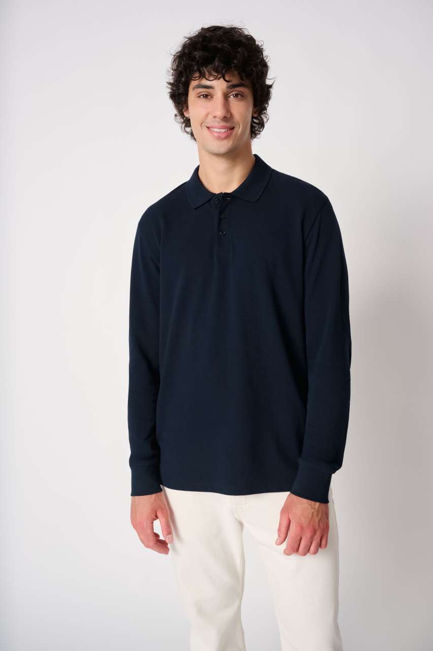 MEN'S PIQUE LONG-SLEEVES POLO SHIRT
