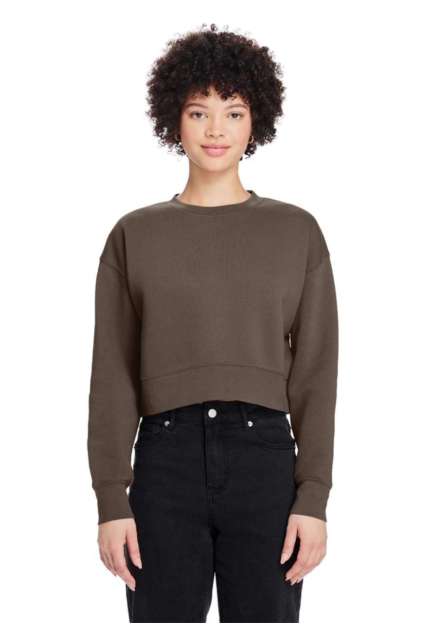 WOMENS RELAXED CROP CREWNECK
